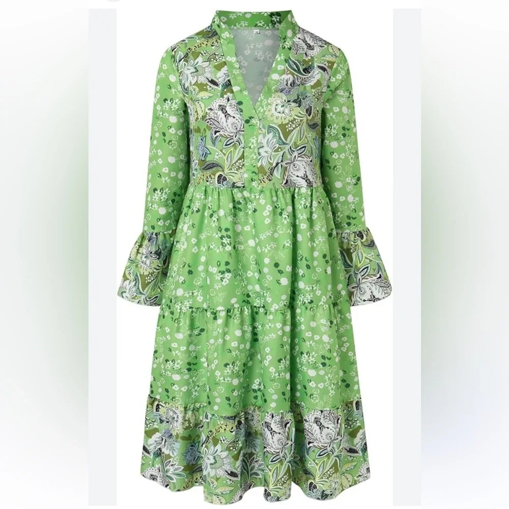Chiffon Women’s Tunic Dress‎ Vintage Style